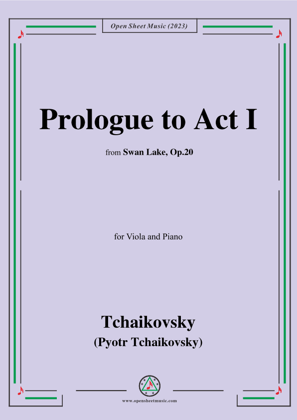 Tchaikovsky-Prologue to Act I,for Viola and Piano (arr. OSM Press)