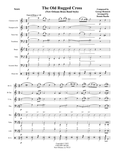 The Old Rugged Cross - In the New Orleans Brass Band Style for Trad. Jazz Combo - Intermediate (arr. Dennis Ruello)