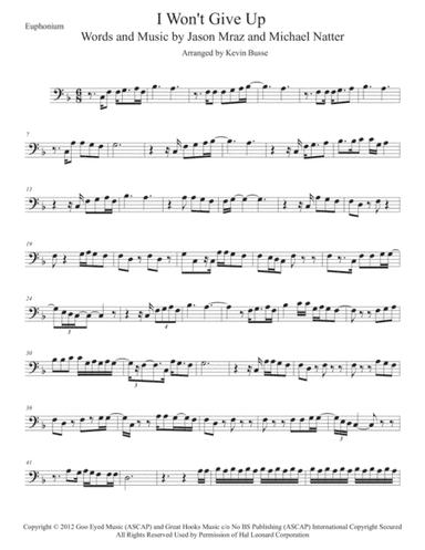 I Won't Give Up (arr. Kevin Busse)