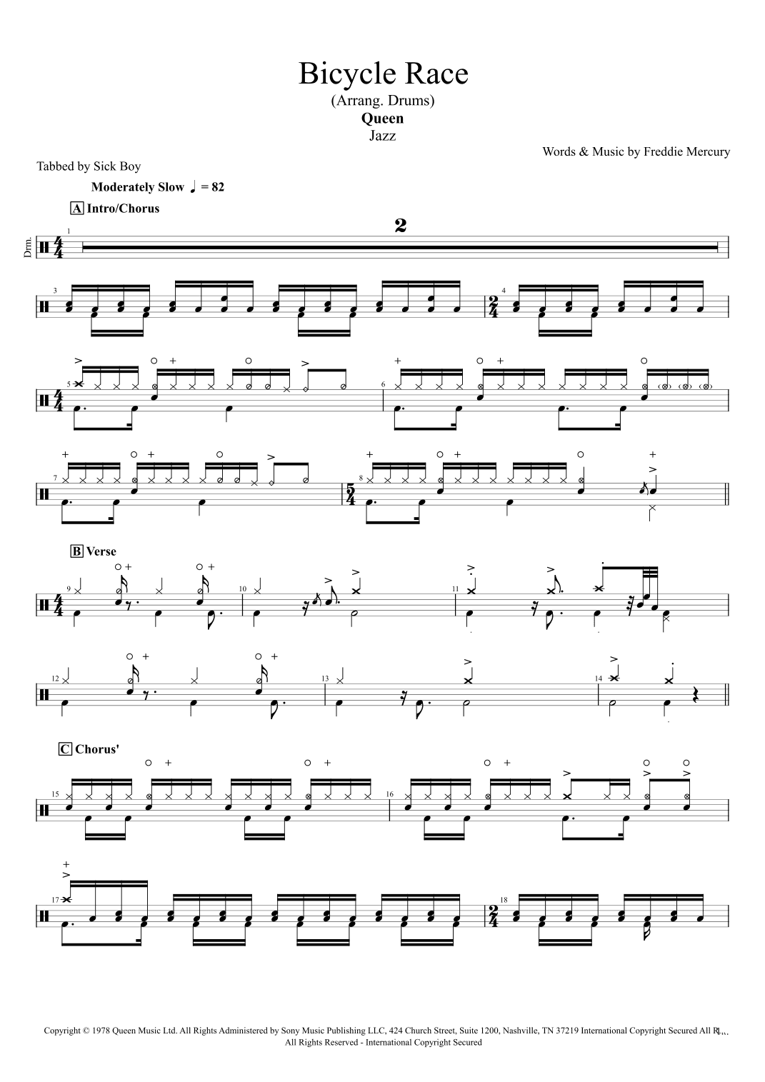 Bicycle Race (arr. Sick Boy)