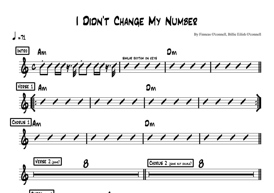 I Didn't Change My Number (arr. Lef Germenlis)
