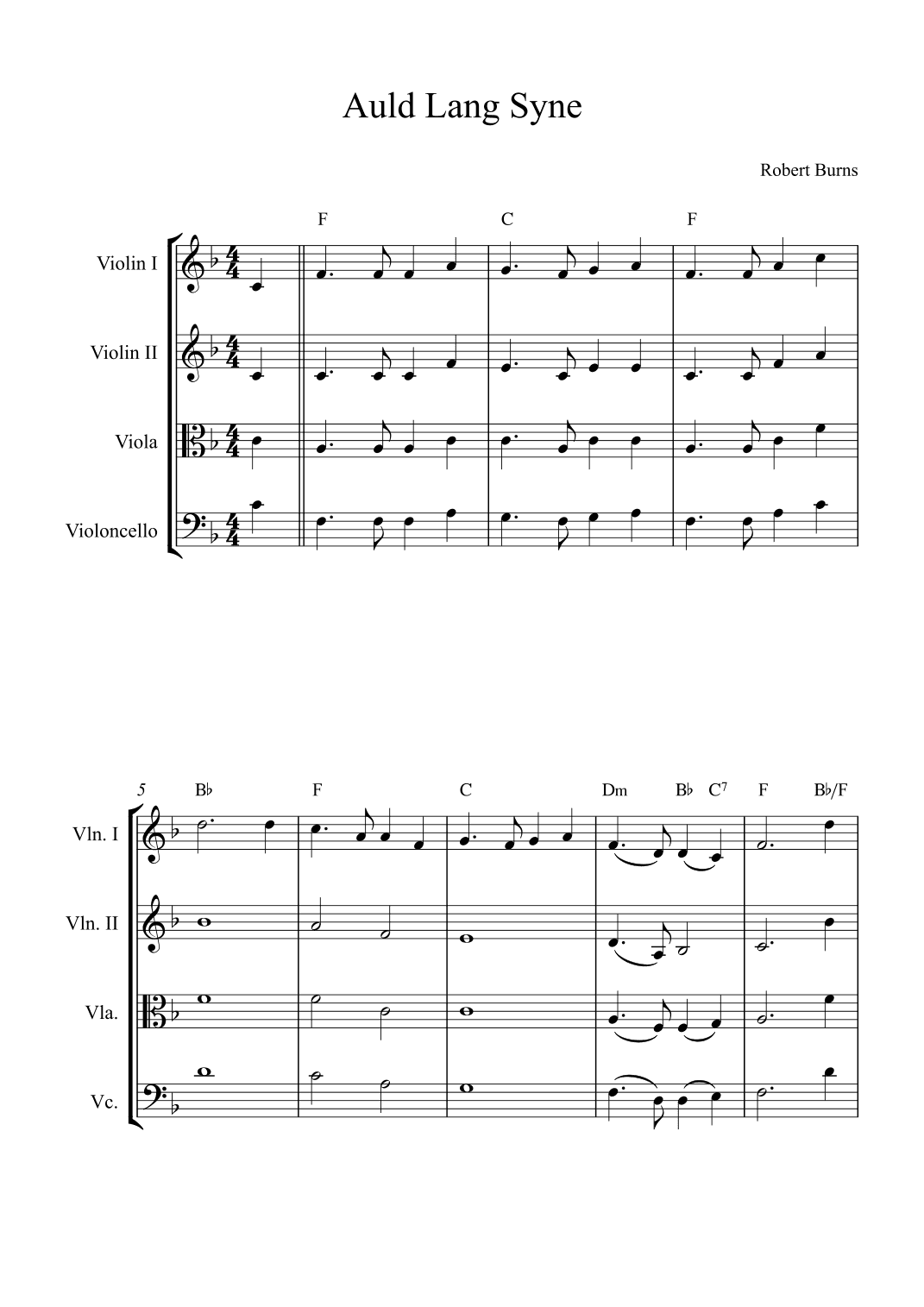 Auld Lang Syne (arr. Alex Nunes Rodrigues)