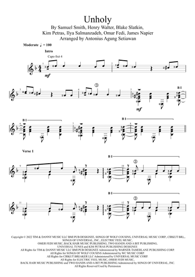 Unholy (arr. Antonius Agung Setiawan)
