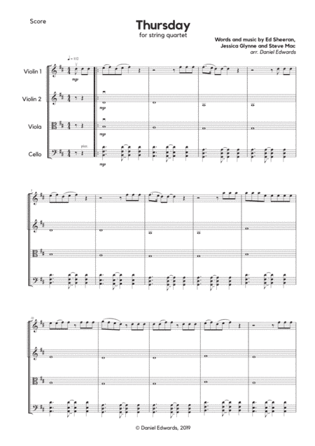 Thursday (arr. Daniel Edwards)
