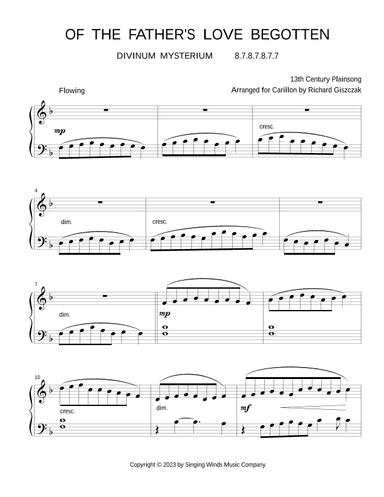 Of the Father's Love Begotten  (DIVINUM MYSTERIUM) (arr. Richard Giszczak)