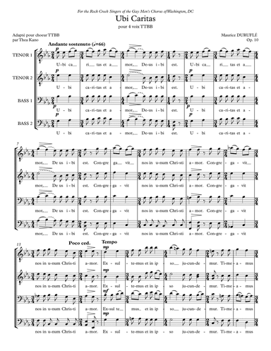 Ubi Caritas (arr. Thea Kano)