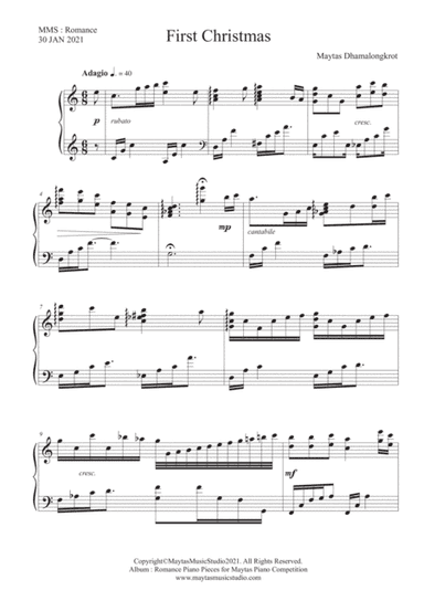 First Christmas - Piano Solo by Maytas Dhamalongkrot