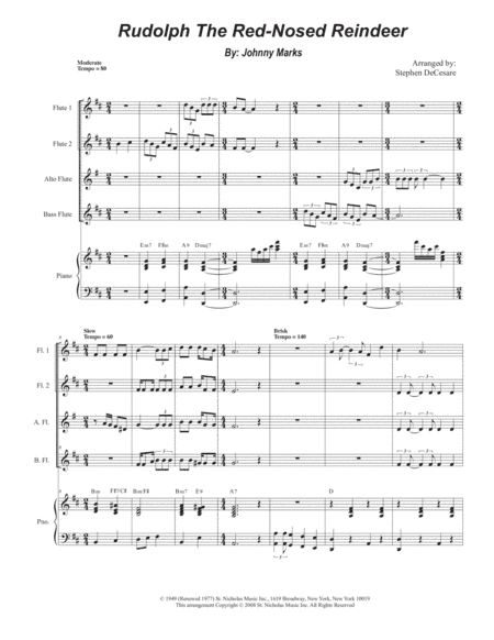 Rudolph The Red-nosed Reindeer (arr. Stephen DeCesare)