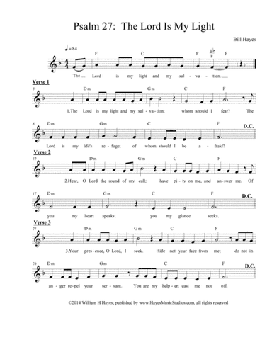 Psalm 27:  The Lord Is My Light
