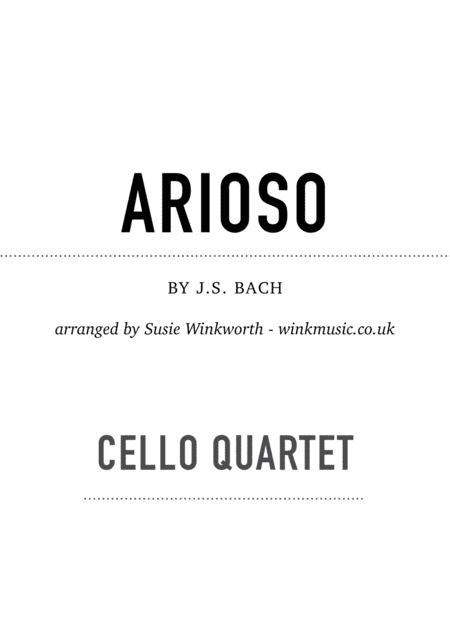 Arioso (arr. Susie Winkworth winkmusic.co.uk)