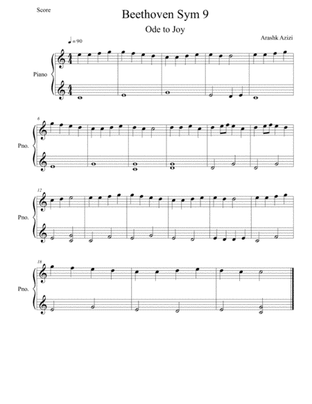 Beethoven Symphony No.9 (arr. Arashk Azizi)