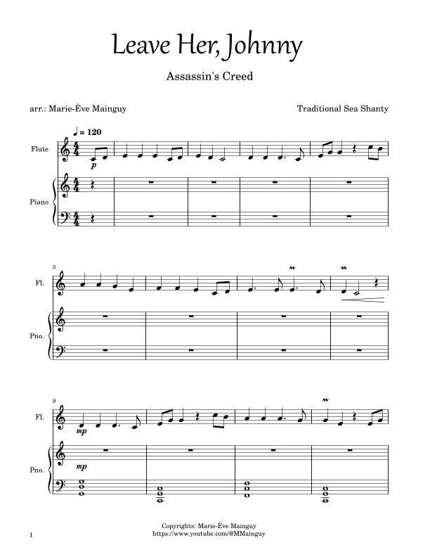 Leave Her Johnny (arr. Marie-Ève Mainguy)