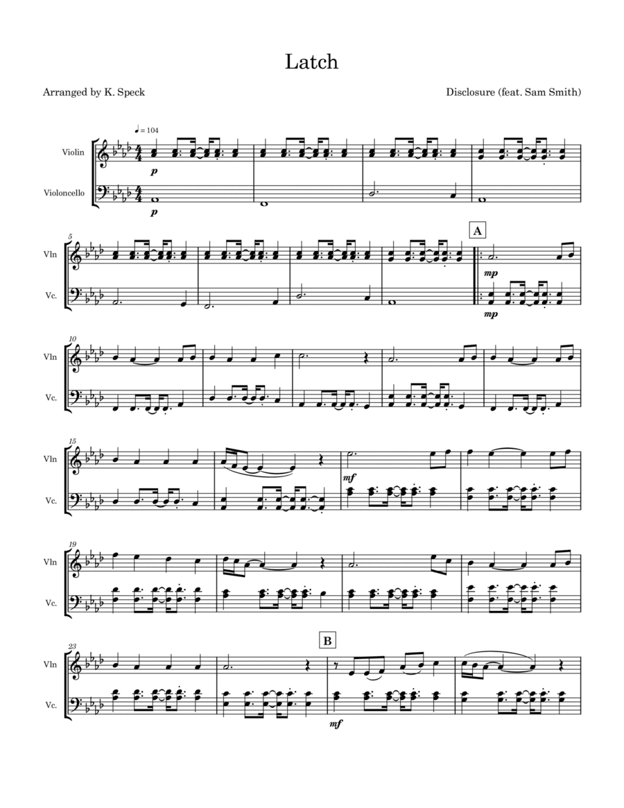 Latch (arr. K. Speck)