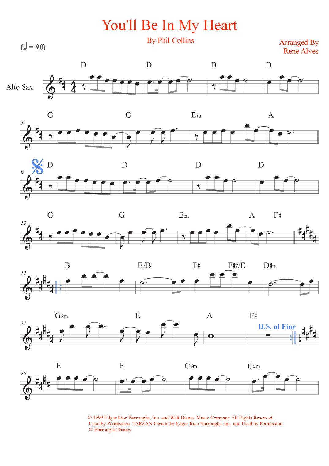 You'll Be In My Heart (arr. Rene Alves)