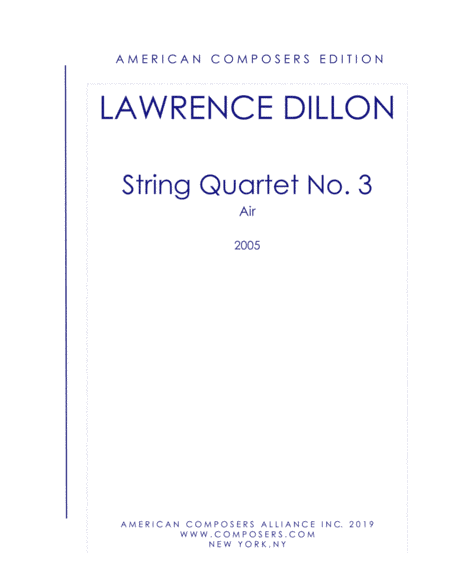 [Dillon] String Quartet No. 3: Air