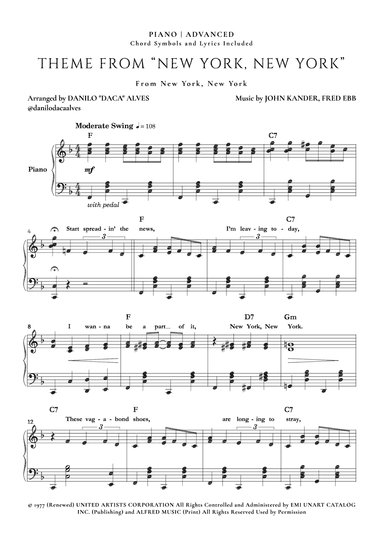 Theme From "new York, New York" (arr. Danilo "Daca" Alves)