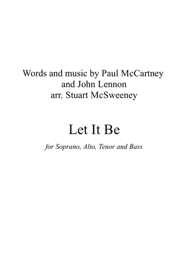Let It Be (arr. Stuart McSweeney)