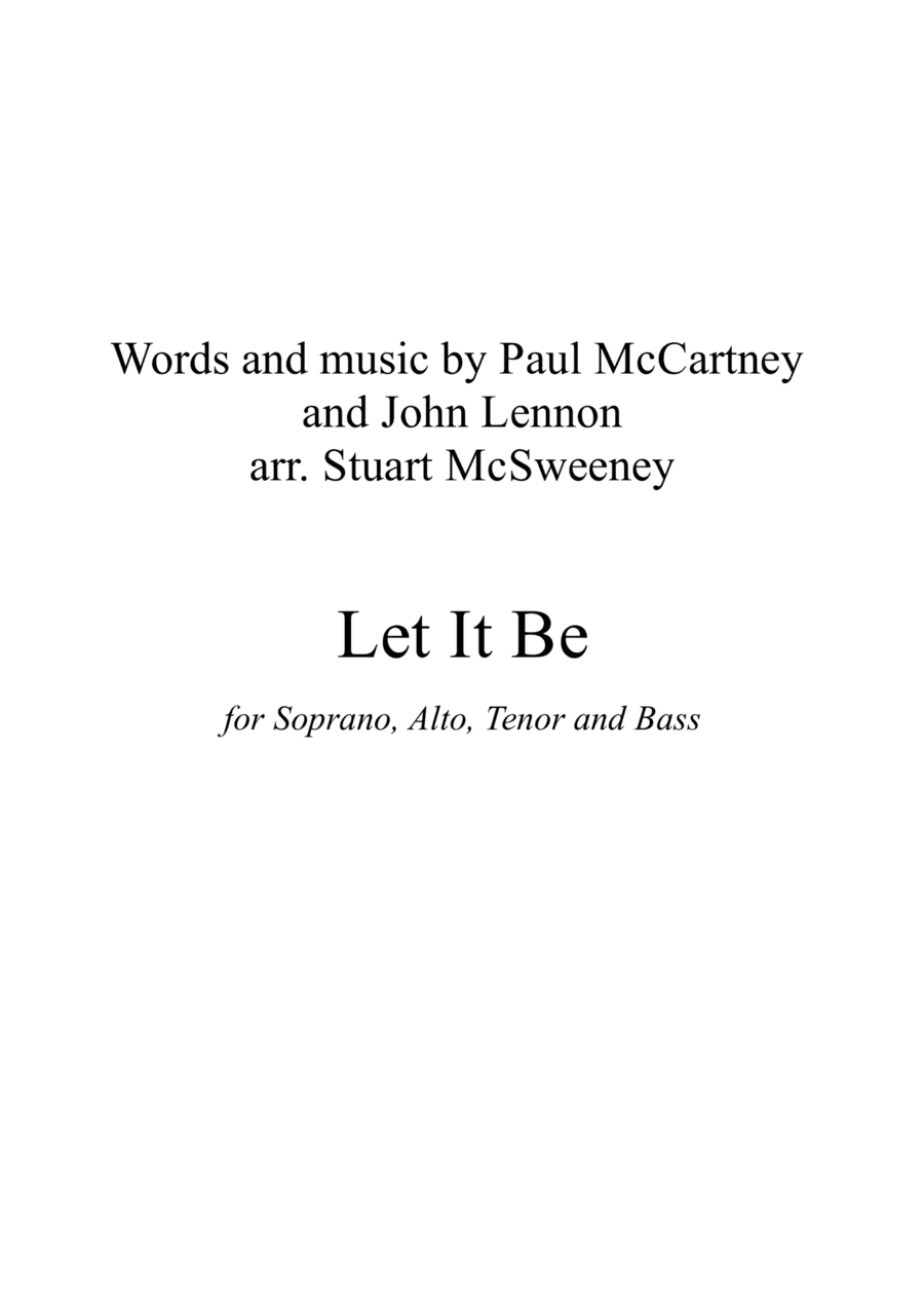 Let It Be (arr. Stuart McSweeney)