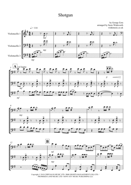 Shotgun (arr. Susie Winkworth winkmusic.co.uk)