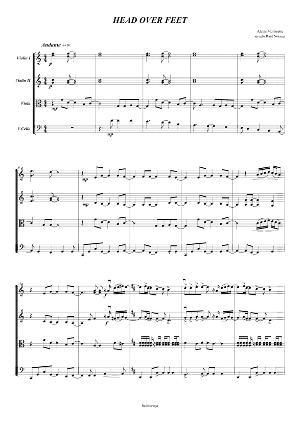 Head Over Feet (arr. RAUL NORIEGA)