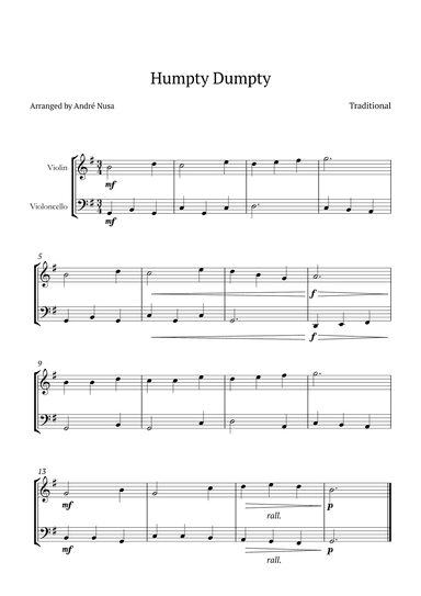 Humpty Dumpty (arr. André Nusa)