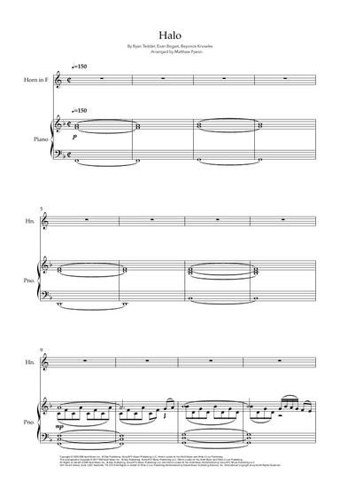 Halo (arr. Matthew pyeon)