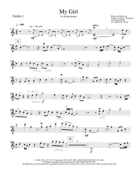 My Girl (arr. Stephen M. Taylor)