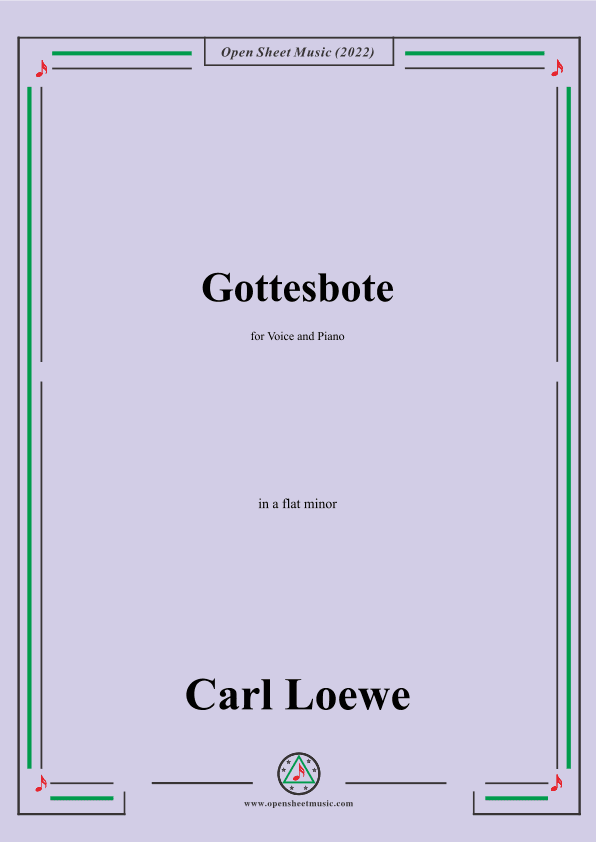 Loewe-Gottesbote,in a flat minor,for Voice and Piano (arr. OSM Press)