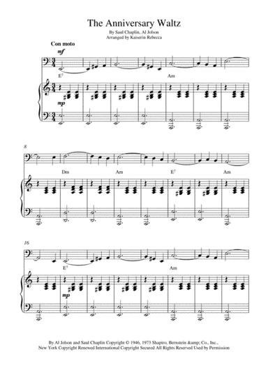 The Anniversary Waltz (arr. Kaiserin Rebecca)