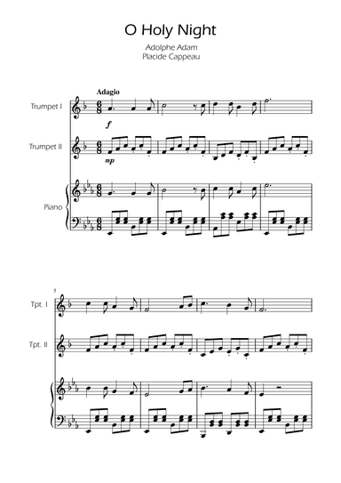 O Holy Night - Trumpet Duet w/ Piano (arr. Ygor Nunes)