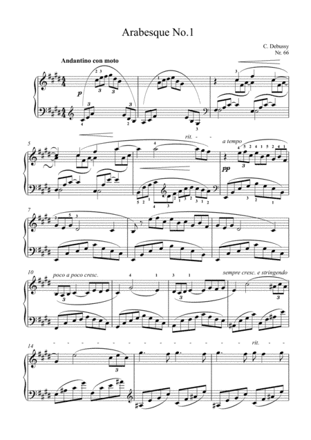 Debussy - Arabesque No.1 (arr. MPM)