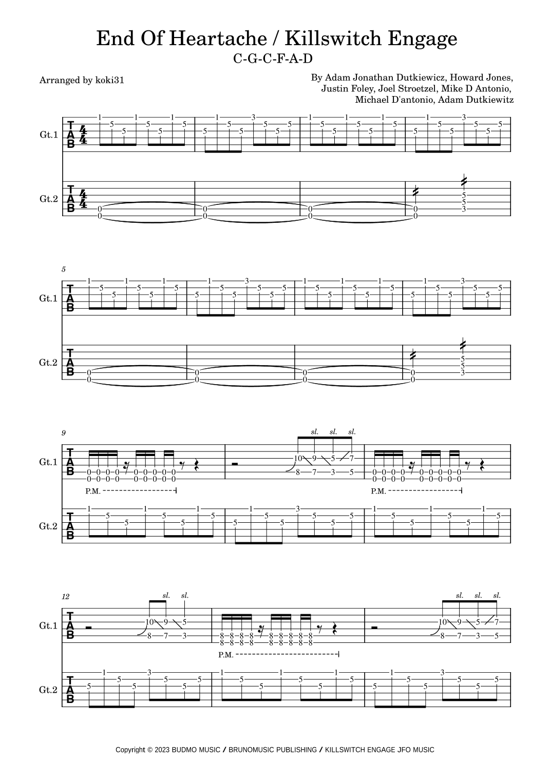 The End Of Heartache (arr. koki31)