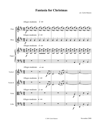 Fantasia for Christmas (chamber orchestra) (arr. Curtis Hanson)