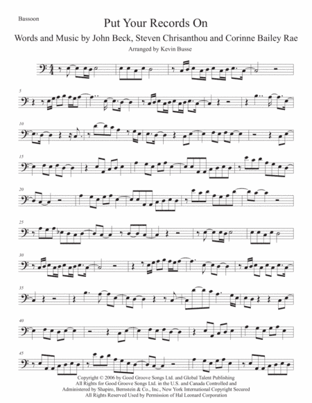 Put Your Records On (arr. Kevin Busse)