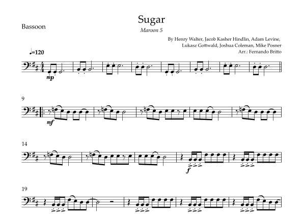 Sugar (arr. Fernando Britto)
