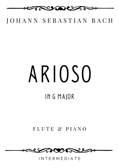 J.S. Bach - Arioso from Concerto No. 5 in G Major - Intermediate (arr. Piacere Music Sheets)