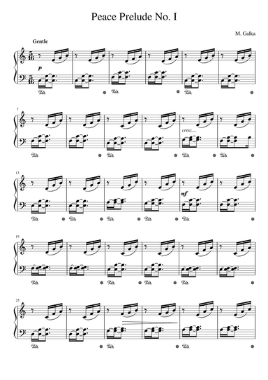 Peace Prelude No. I Nr. 1 C major "Gentle"