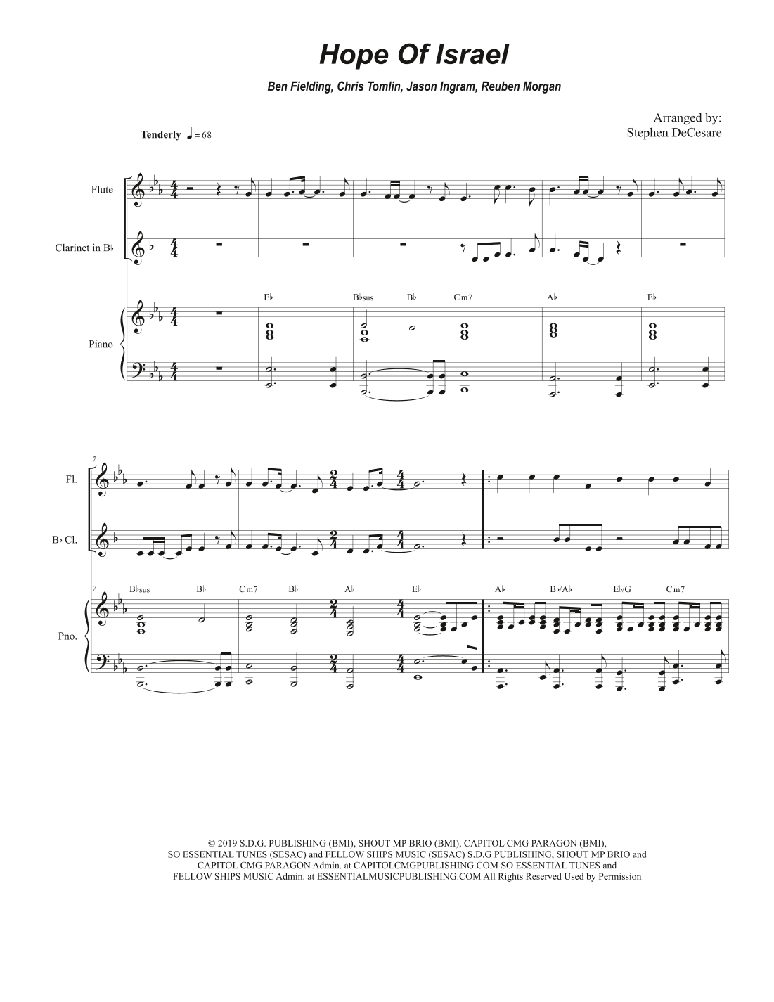 Hope Of Israel (arr. Stephen DeCesare)