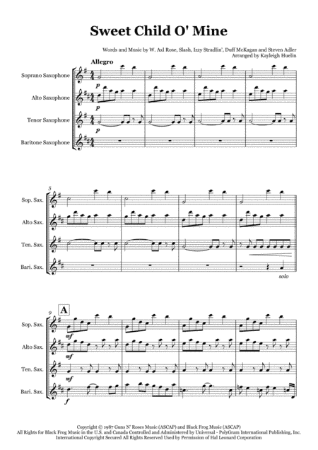 Sweet Child O' Mine (arr. Kayleigh Huelin)