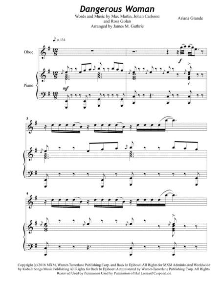 Dangerous Woman (arr. James M. Guthrie)
