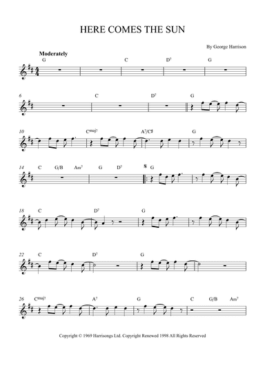 Here Comes The Sun (arr. Alex Nunes Rodrigues)