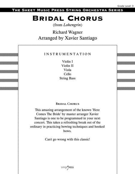 Bridal Chorus (from Lohengrin) (arr. Xavier Santiago)