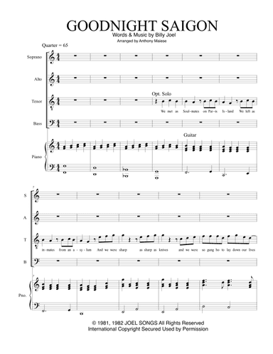 Goodnight Saigon (arr. Anthony Maiese)