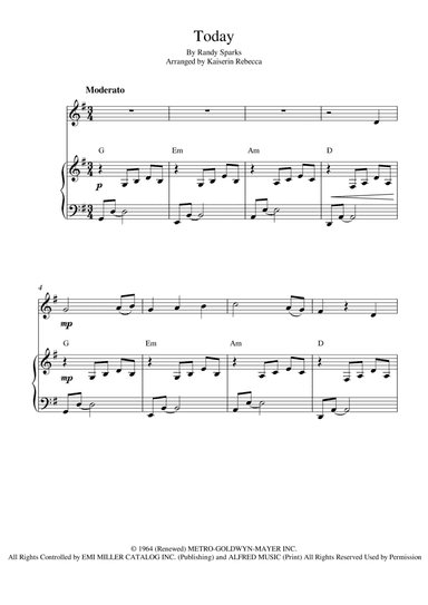 Today (arr. Kaiserin Rebecca)