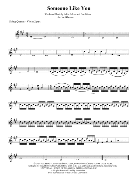 Someone Like You (arr. John Kim)