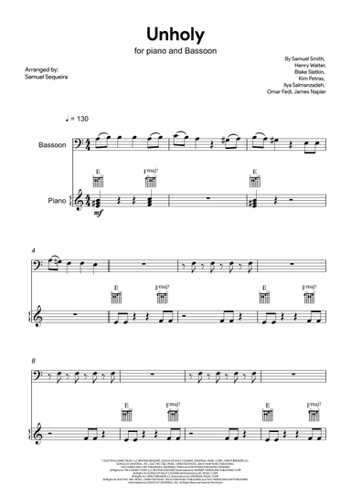 Unholy (arr. Samuel Sequeira)