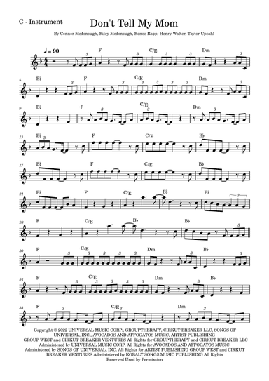 Don't Tell My Mom (arr. Fabio Eduardo de Oliveira)