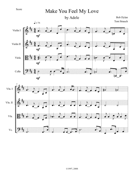 Make You Feel My Love (arr. Thomas Strauch)