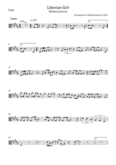 Liberian Girl (arr. Melquisedeque C.Silva)