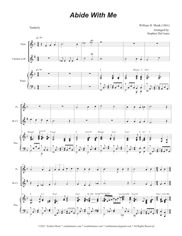 Abide With Me (Duet for Flute and Bb-Clarinet) (arr. Stephen DeCesare)